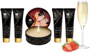 Shunga Geisha's Secret Kit Truskawka z Szampanem - zestaw do masażu i gier miłosnych