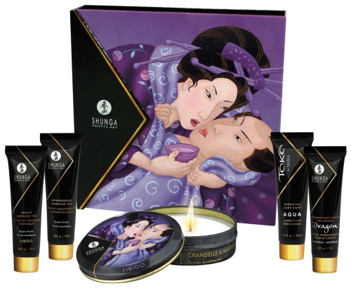Shunga Geisha's Secret Kit Owocowy - zestaw do masażu i gier miłosnych