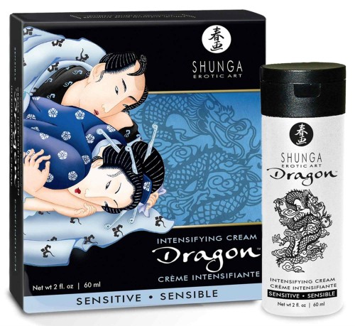 Shunga Dragon Sensible delikatny krem stymulujący dla par z efektem ciepła-zimna 60 ml