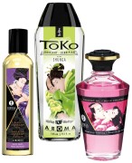 Shunga Fruity Kisses zestaw olejków do masażu i lubrykantu owocowego