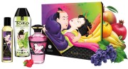 Shunga Fruity Kisses zestaw olejków do masażu i lubrykantu owocowego