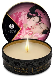 Shunga Mini Świeca do Masażu o zapachu róży 30 ml