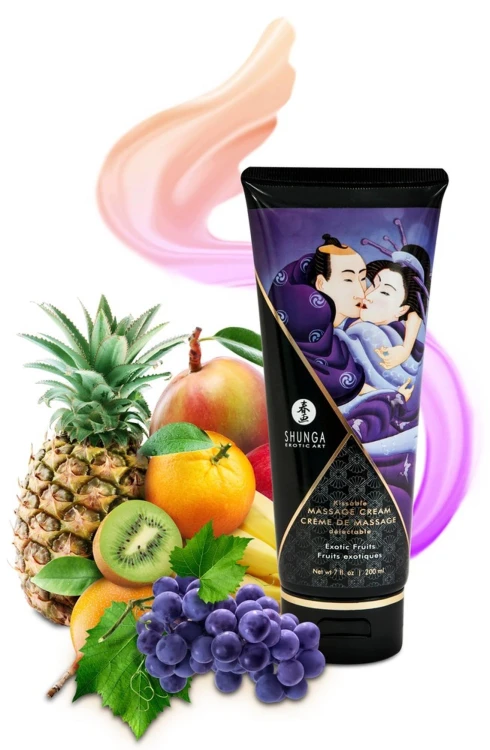 Shunga Krem do Masażu Jadalny Owoce Egzotyczne 200ml