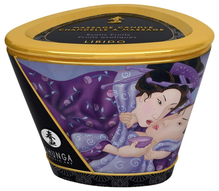 Shunga Świeca do Masażu zapach Owoce Egzotyczne 170ml - Wosk Topi się w Olejek