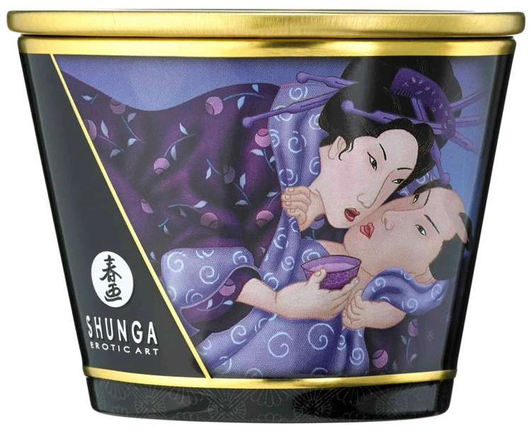 Shunga Świeca do Masażu zapach Owoce Egzotyczne 170ml - Wosk Topi się w Olejek