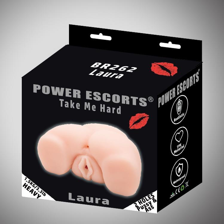 Sztuczna pochwa i odbyt masturbator męski Laura 2w1