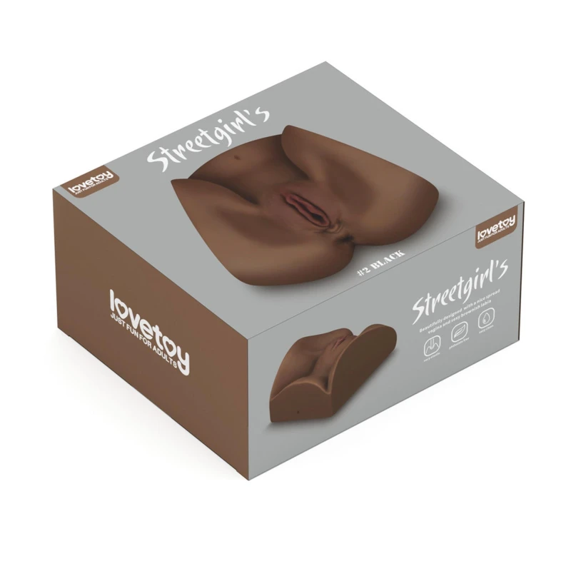 LoveToy Street Girl 2 Black Sztuczna pochwa i odbyt masturbator męski