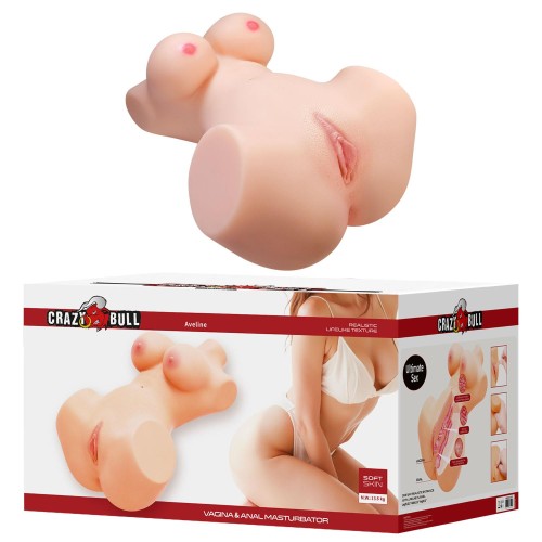 Crazy Bull Aveline Sztuczna pochwa i odbyt z piersiami masturbator męski 9 kg