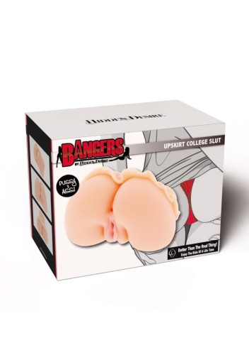 College Slut Sztuczna pochwa i odbyt masturbator męski ze spódniczką