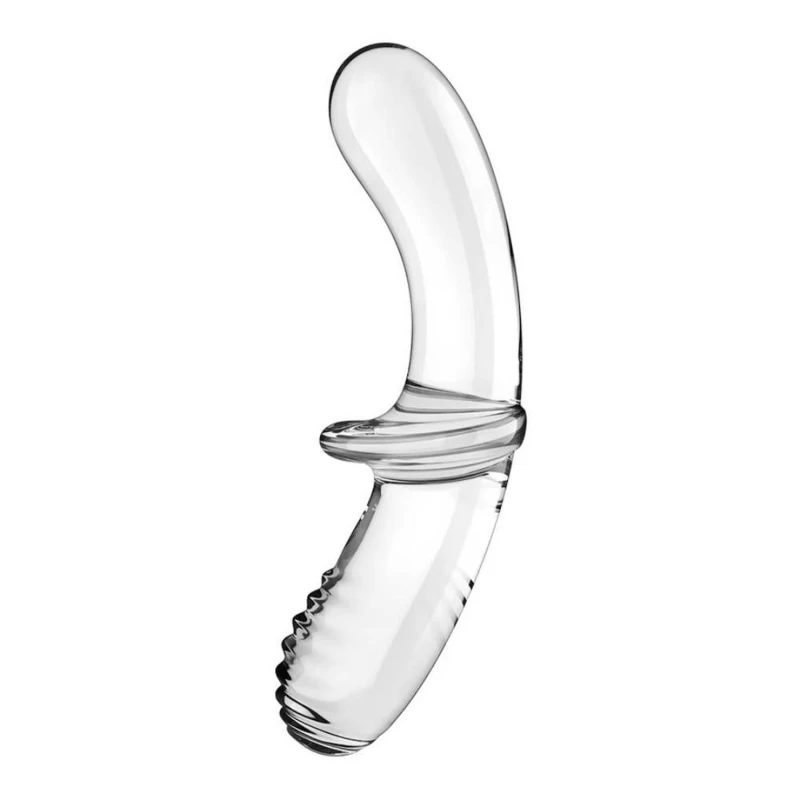 Satisfyer Double Crystal Szklane dildo dwustronne — Podwójna Pokusa