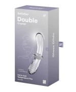 Satisfyer Double Crystal Szklane dildo dwustronne — Podwójna Pokusa
