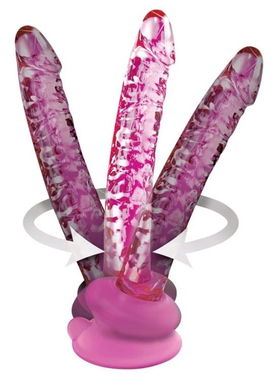 Icicles No. 86 Szklane dildo z przyssawką — Lodowy Kochanek