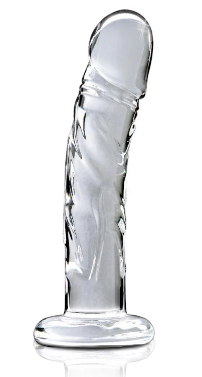 Icicles No. 62 Clear – Szklane Dildo z Realistyczną Fakturą