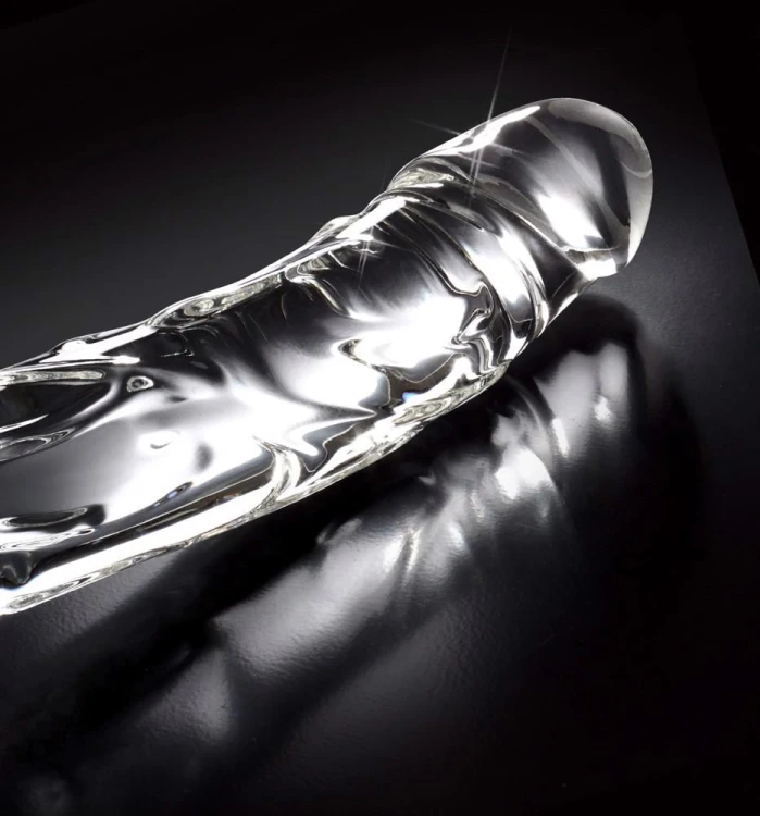 Icicles No. 62 Clear – Szklane Dildo z Realistyczną Fakturą