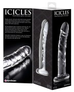Icicles No. 62 Clear – Szklane Dildo z Realistyczną Fakturą