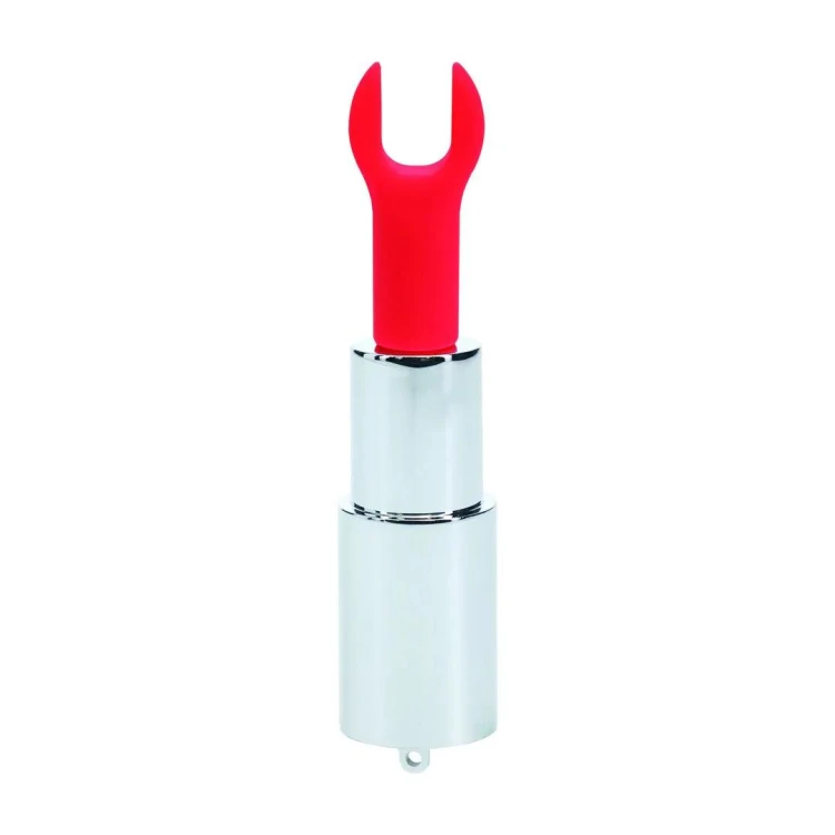 Tiffany Lipstick Vibrator Blue – Mini Wibrator w Kształcie Szminki z 4 Końcówkami