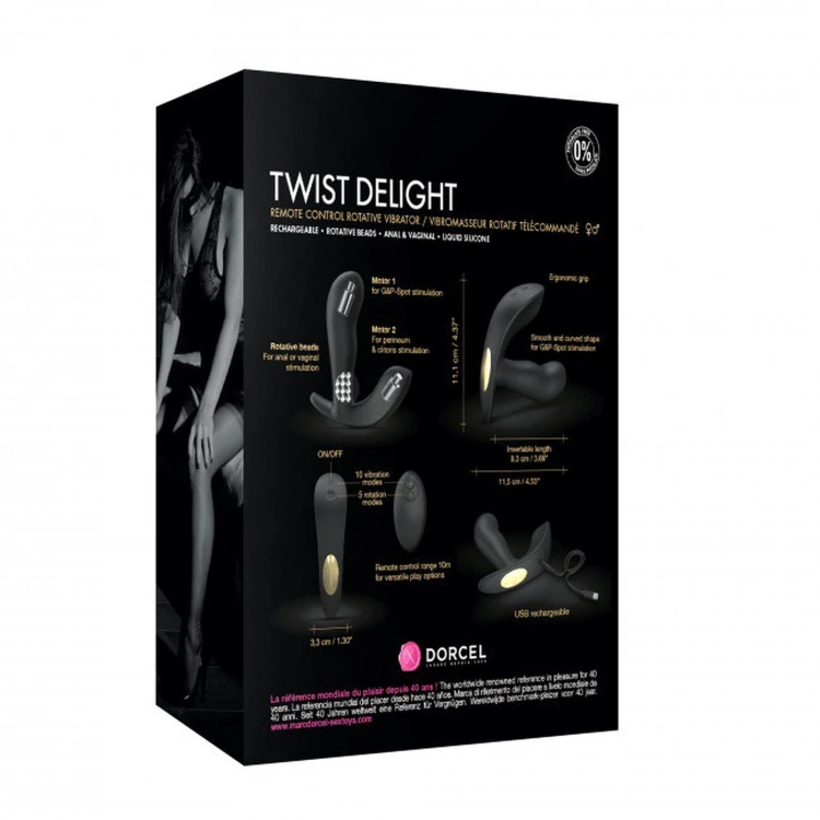 Dorcel Twist Delight Wibrator Analny z Obracającymi się Kulkami