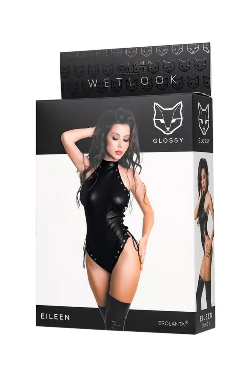 Wetlook body Eileen - black XL