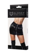 Glossy Billie, skirt, wetlook, black, S