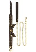 Studded Collar and Leash Black