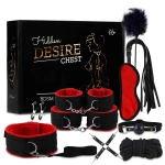 Zestaw BDSM Fetish B nr 6 10 elementów czarno czerwony
