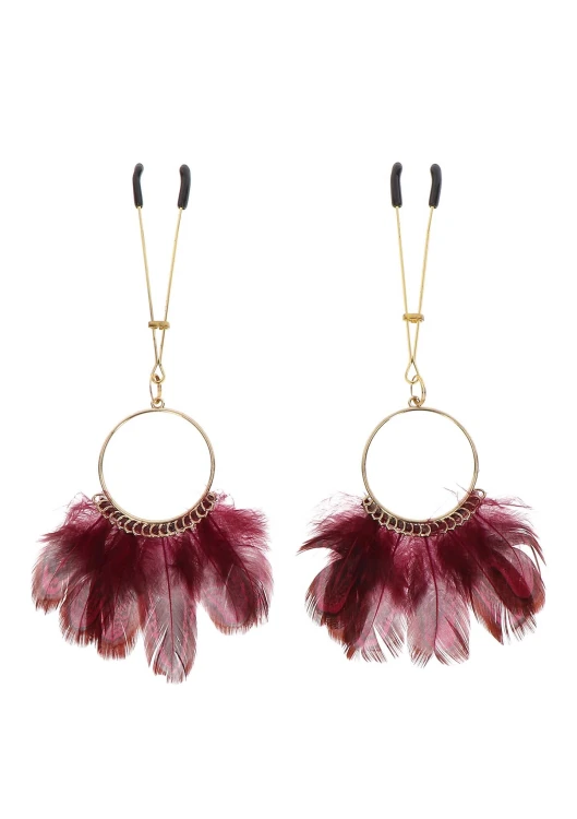Tweezers With Feathers Gold