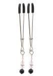 Zaciski na sutki Taboom Tweezers z koralikami srebrny metal regulowane