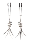Zaciski na sutki Taboom Jewel Tweezer srebrny metal z błyszczącą ozdobą