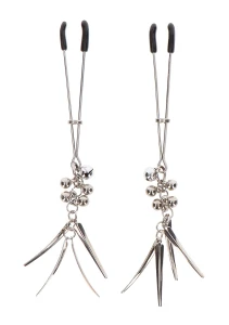 Zaciski na sutki Taboom Jewel Tweezer srebrny metal z błyszczącą ozdobą