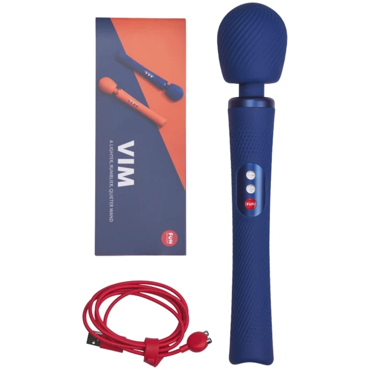 Fun Factory VIM Blue – masażer różdżka do ciała z wibracjami niebieski