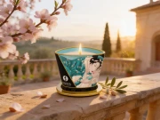 Shunga Świeca do Masażu o zapachu kwiatów 170ml - Wosk Topi się w Olejek