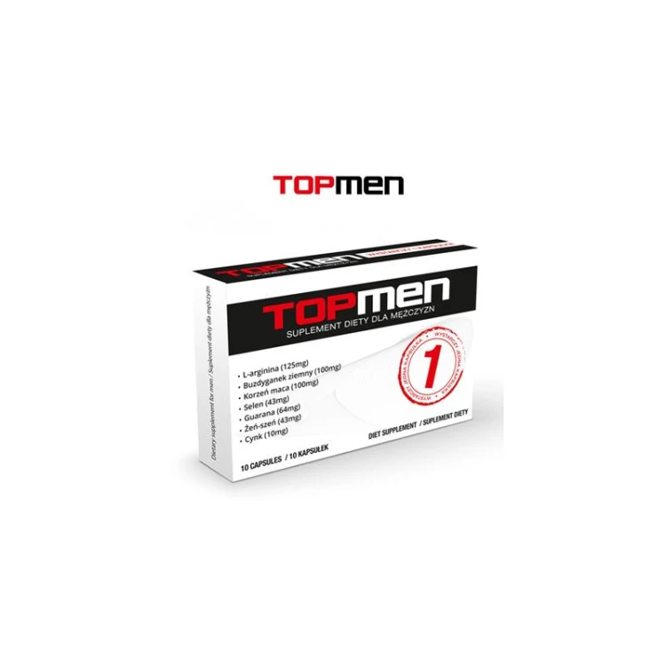 TopMen – suplement diety dla mężczyzn na erekcję 10 kapsułek