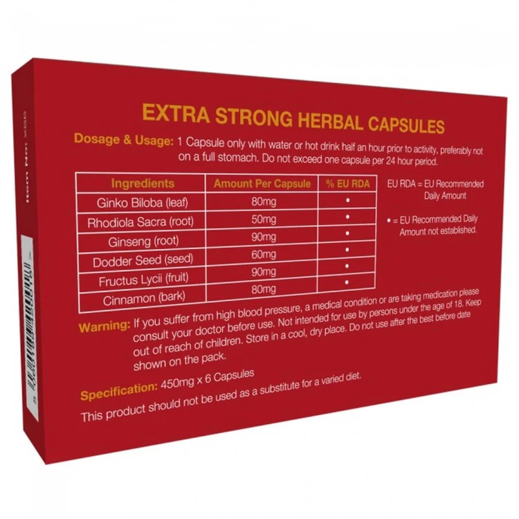 Extra Strong – suplement diety dla mężczyzn z himalajskich ziół 6 kapsułek