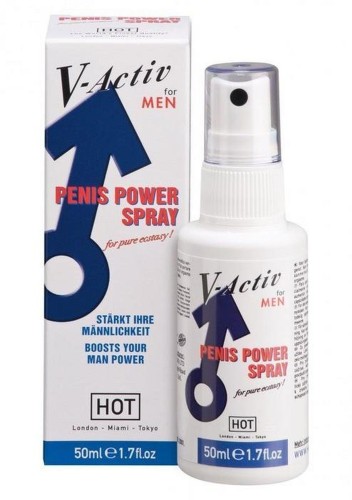 Hot V-Activ Penis Power Spray – krem na erekcję w sprayu z efektem opóźniającym 50 ml