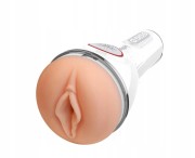 Masturbator ssący Leten SM340 z wibracjami – sztuczna pochwa z funkcją jęków w słuchawkach