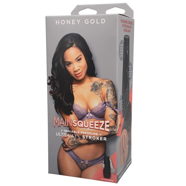 Honey Gold realistyczna sztuczna pochwa Ultraskyn masturbator z regulacją