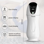 Masturbator interaktywny z sensorem ruchu – 8 trybów wibracji i dźwięki reagujące na pchnięcia