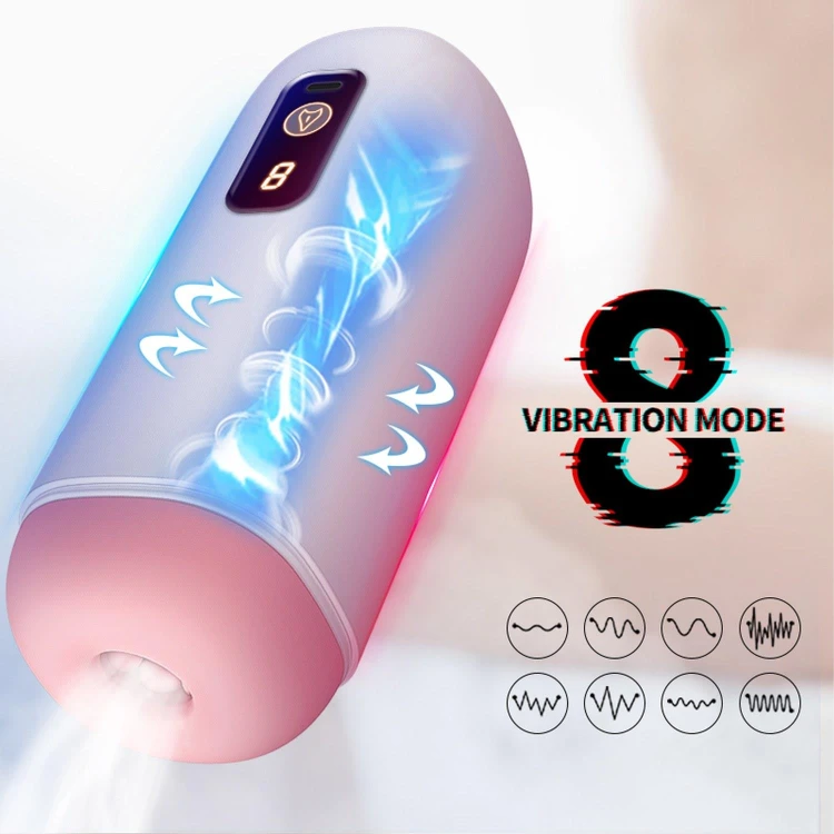 Masturbator męski z wibracjami i seksownym głosem – 8 funkcji wibracji, pełna automatyka