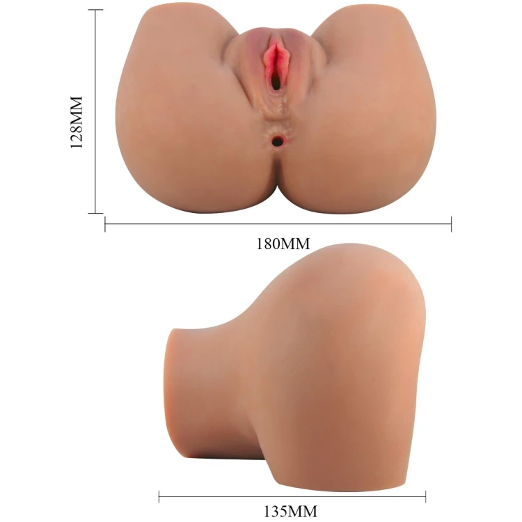 Masturbator Mila z podwójnym wejściem – realistyczna pochwa i anus z wibracjami
