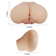 Masturbator Crazy Bull Luna – realistyczne pośladki z pochwą i anusem, z wibracjami