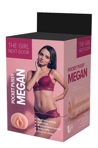 Kieszonkowa sztuczna pochwa Megan z kolekcji Dziewczyny z Sąsiedztwa – masturbator podróżny