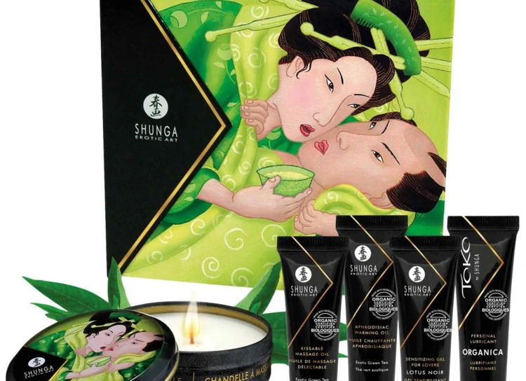 Shunga Geisha's Secret Kit Zielona Herbata - zestaw do masażu i gier miłosnych
