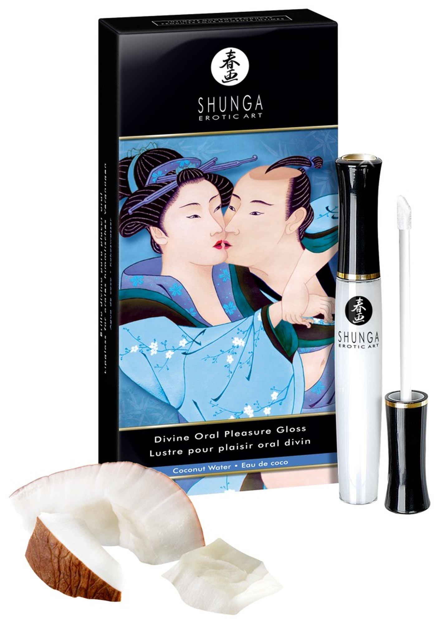 Shunga Wibrujący Błyszczyk do Seksu Oralnego Boska Rozkosz Kokos 10 ml