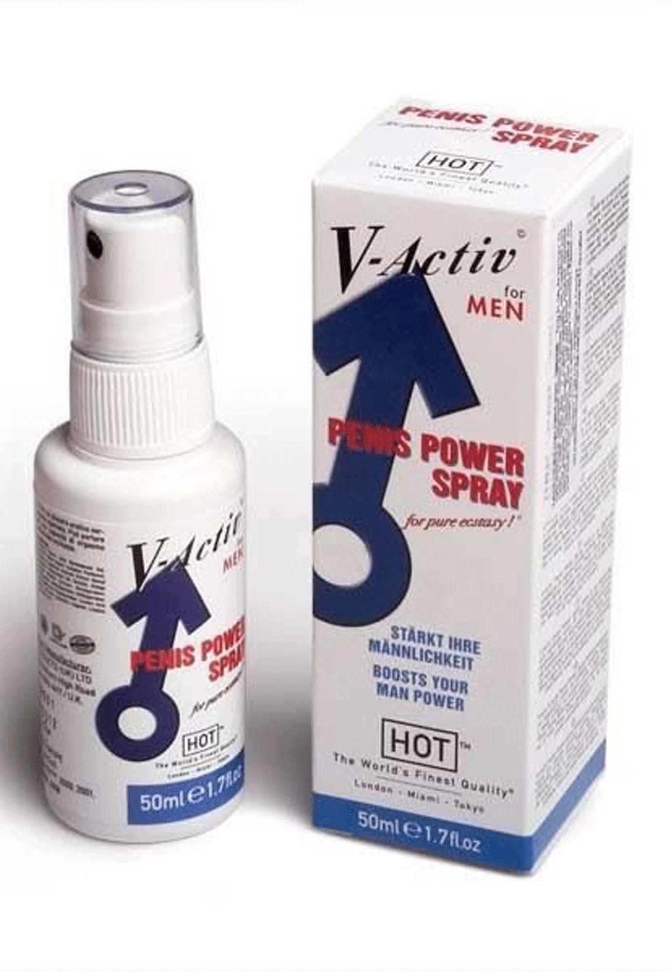Hot V-Activ Penis Power Spray – krem na erekcję w sprayu z efektem opóźniającym 50 ml