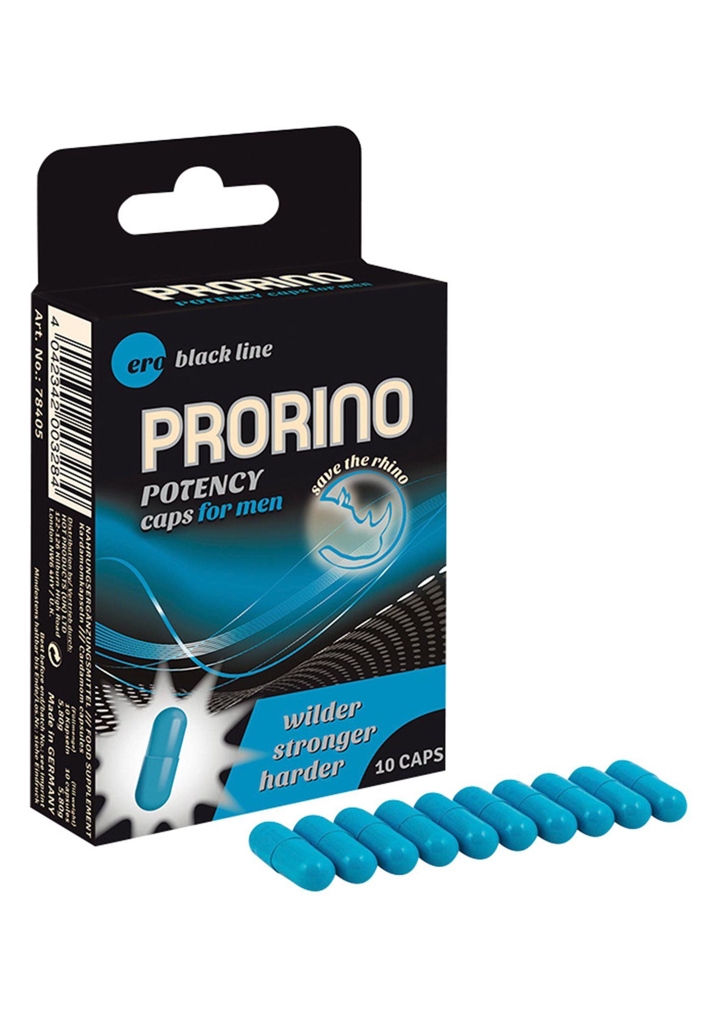 Hot Prorino Black Line – kapsułki na potencję dla mężczyzn 10 kapsułek