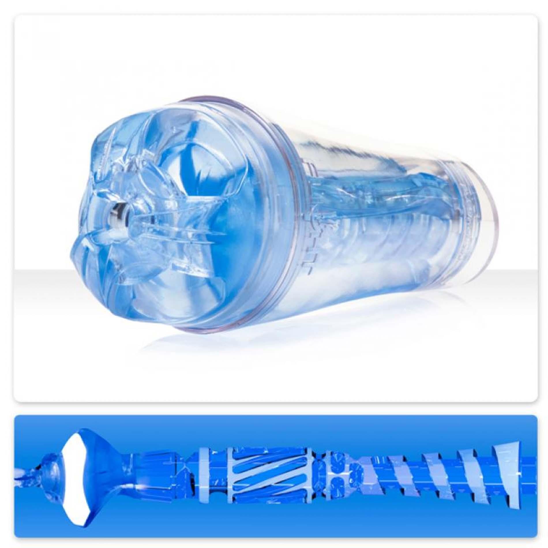 Fleshlight Flight Commander przezroczysty masturbator męski z teksturą fal
