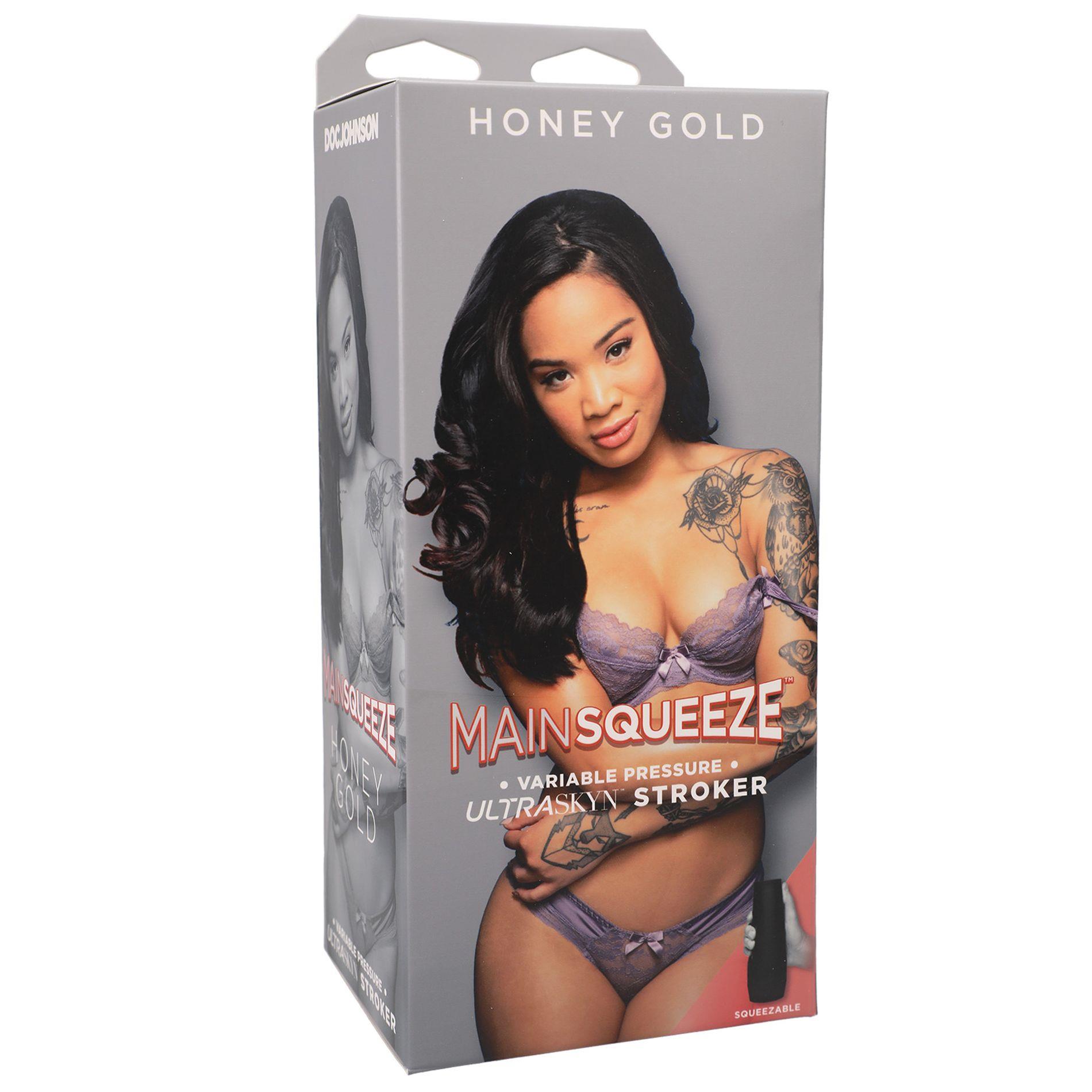 Honey Gold realistyczna sztuczna pochwa Ultraskyn masturbator z regulacją