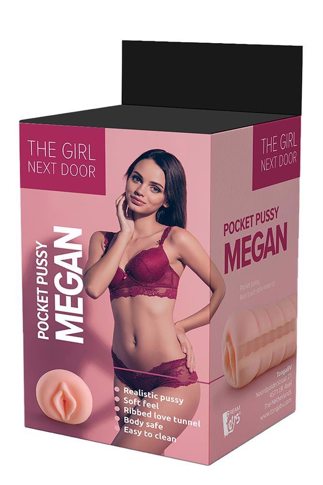 Kieszonkowa sztuczna pochwa Megan z kolekcji Dziewczyny z Sąsiedztwa – masturbator podróżny